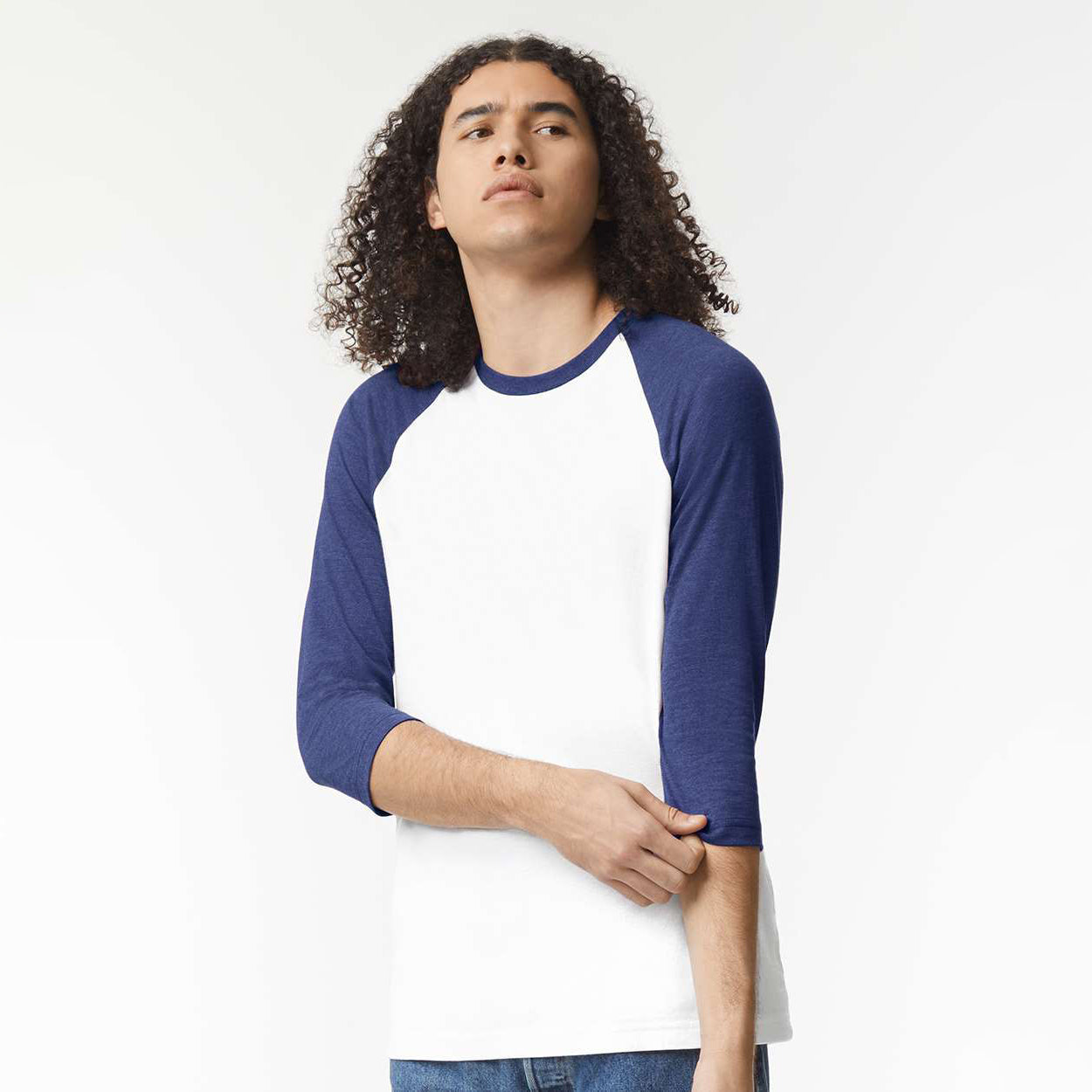 White/Heather Indigo