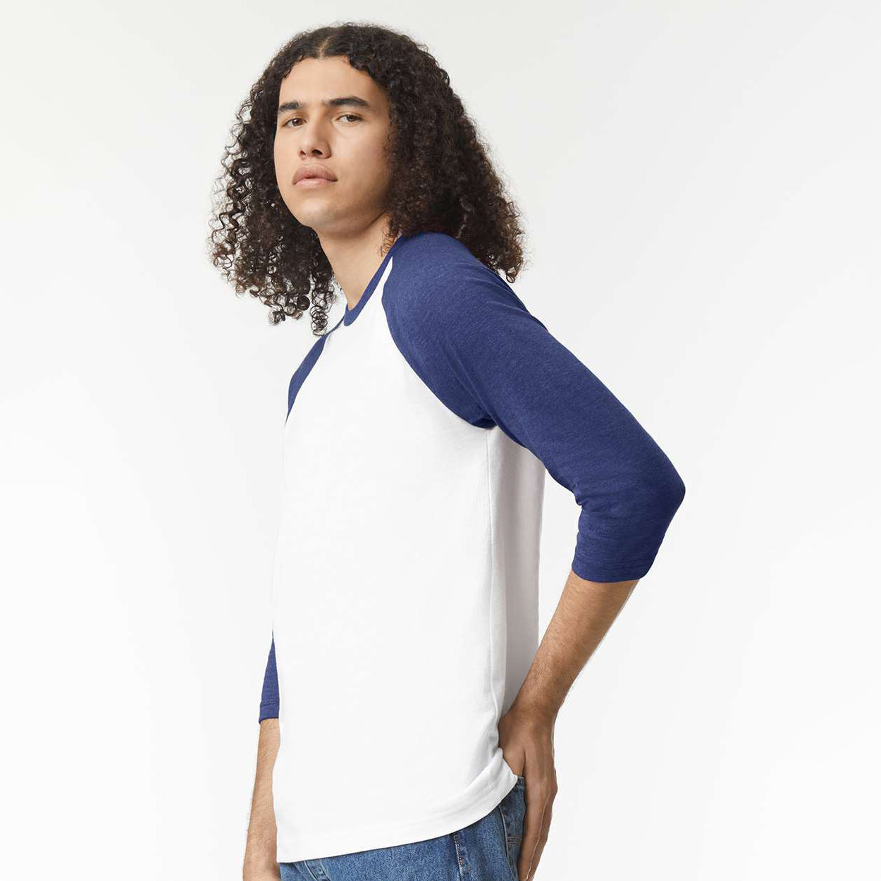 White/Heather Indigo