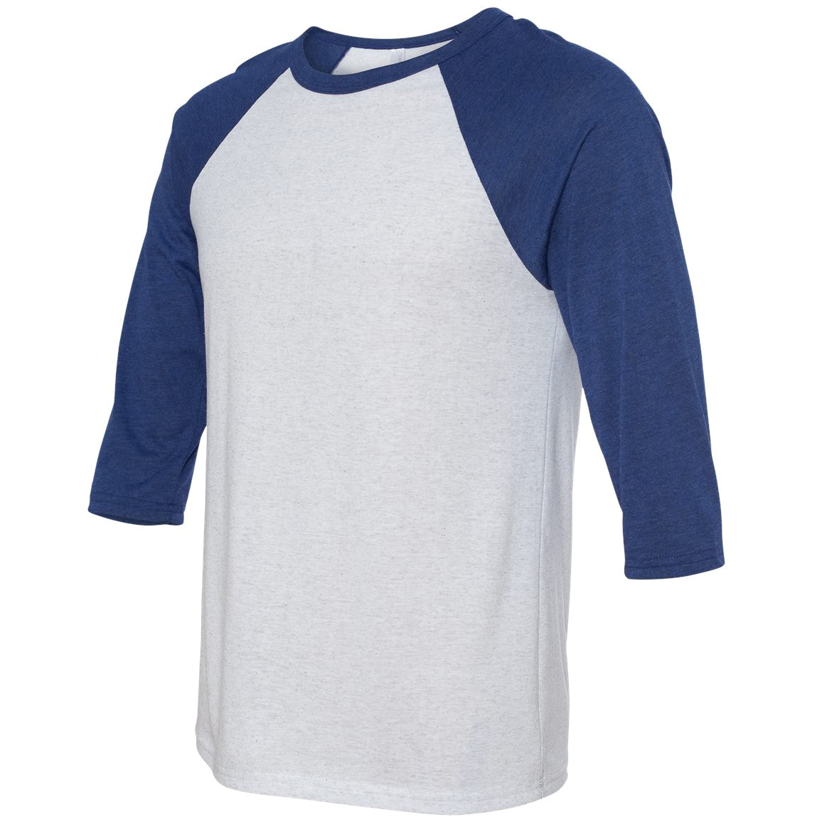 White Fleck/Navy Triblend