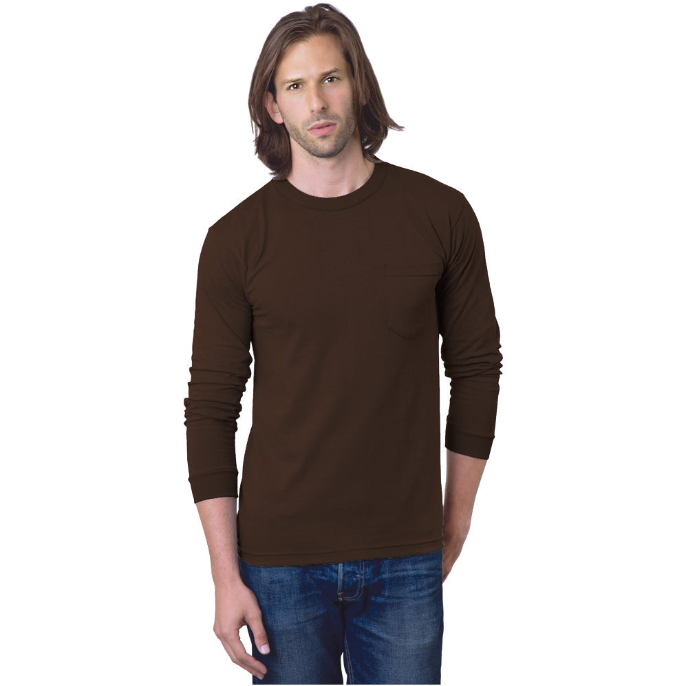 Unisex USA-Made Long Sleeve Pocket T-Shirt