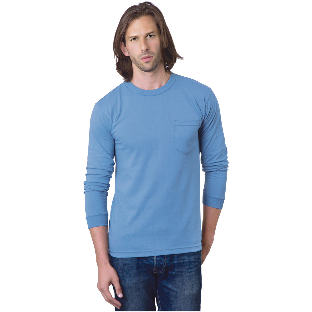 Unisex USA-Made Long Sleeve Pocket T-Shirt