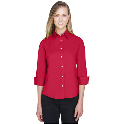 W Perfect Fit Three-Quarter Sleeve Stretch Poplin Dress Shirt