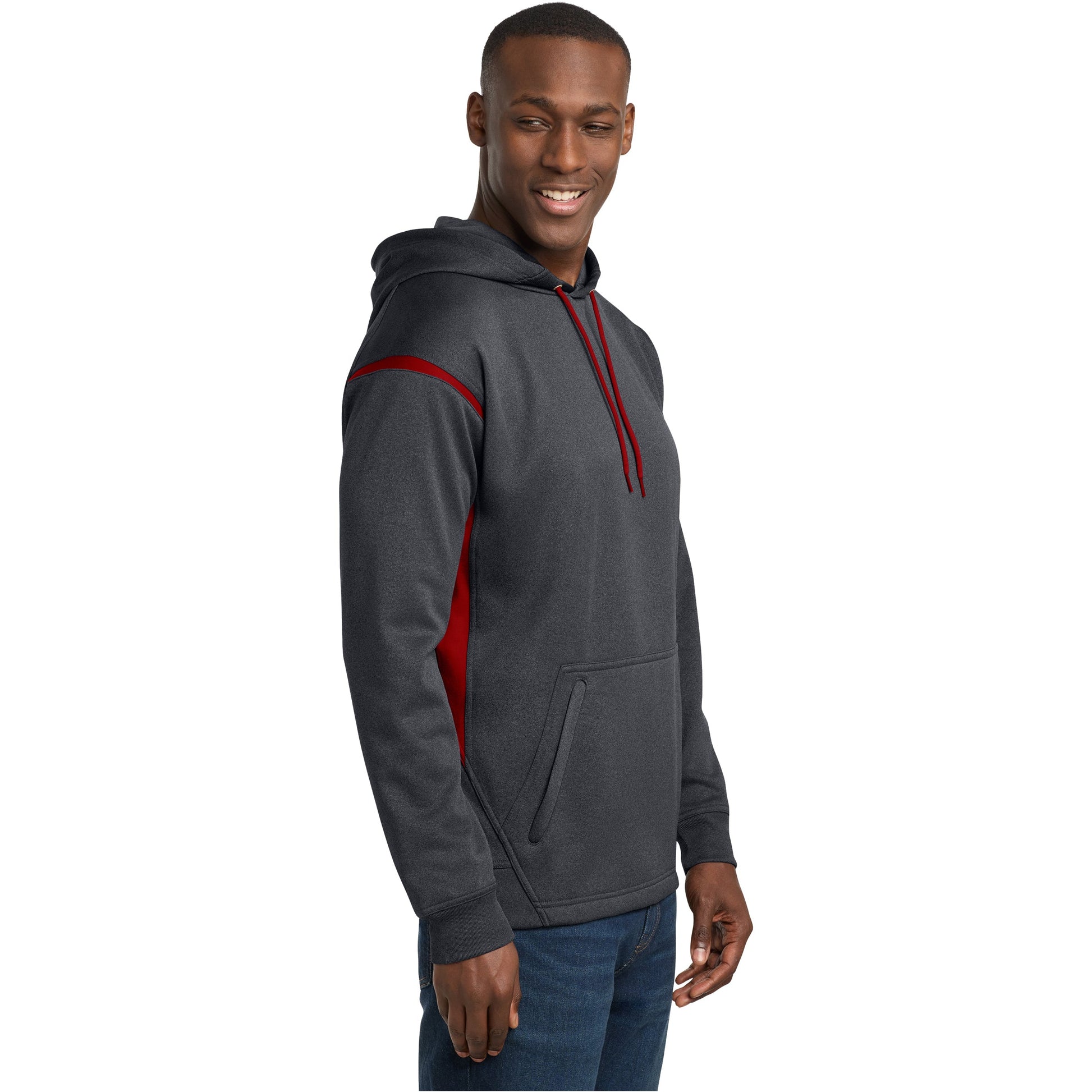 Graphite Heather/True Red