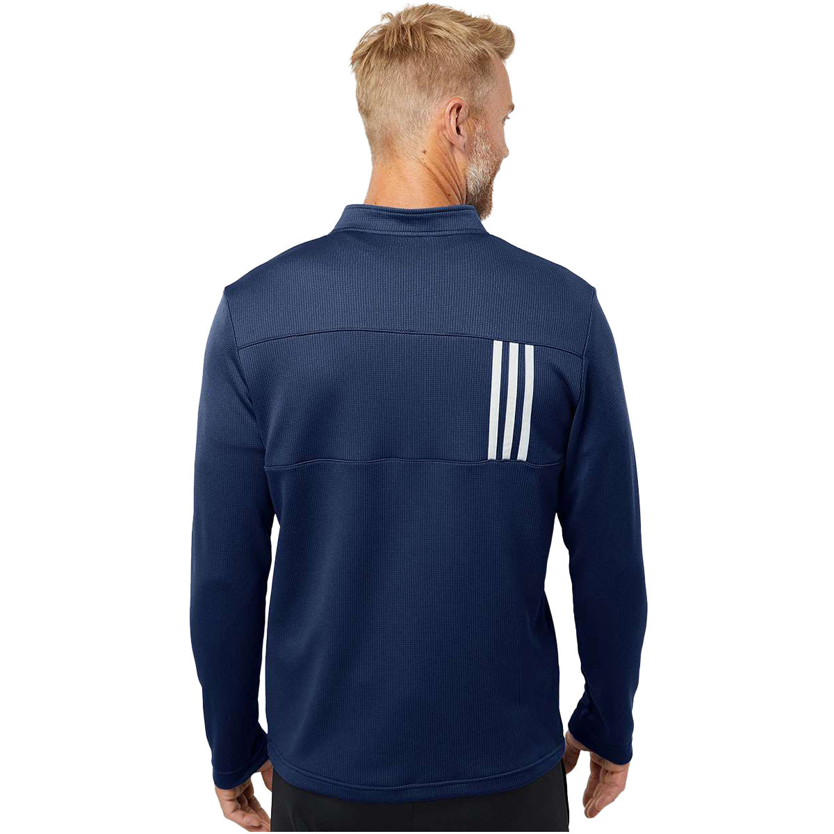 3-Stripes Textured 1/4 Zip Pullover – Golf Team Products