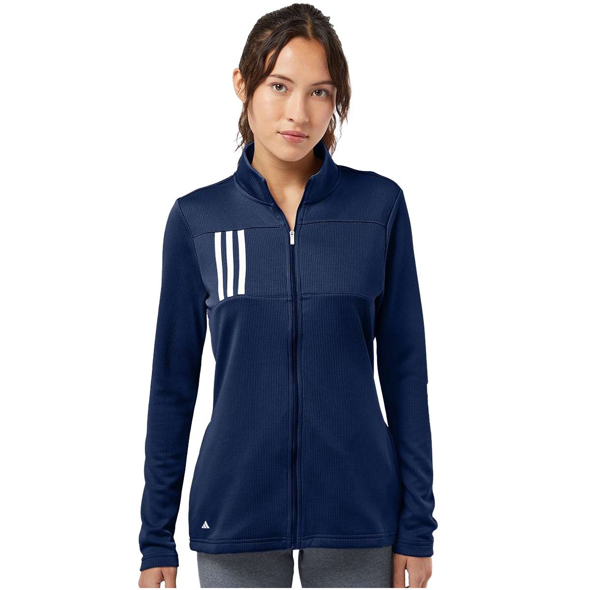 Women's 3-Stripes Textured Full-Zip Jacket – Golf Team Products