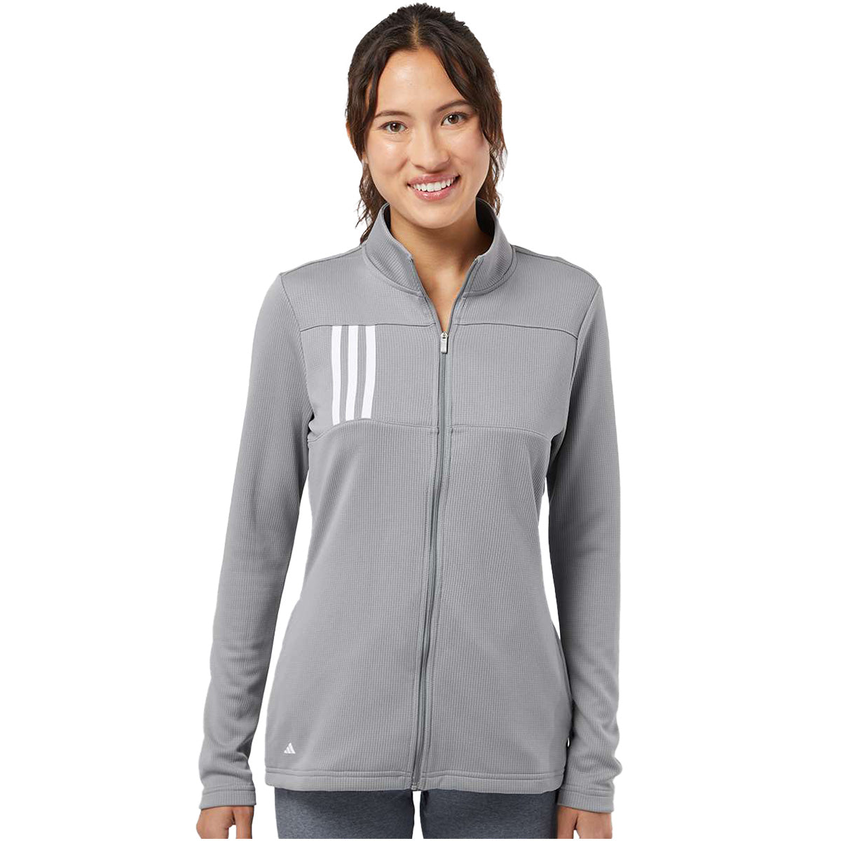 Women's 3-Stripes Textured Full-Zip Jacket – Golf Team Products