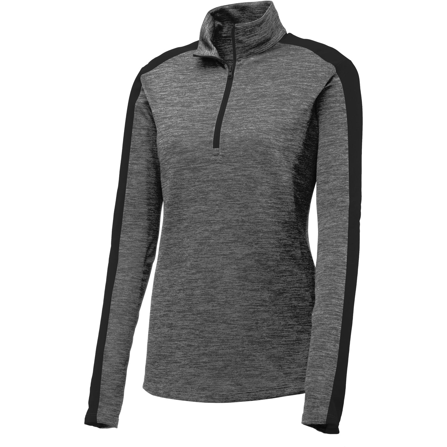 Sport-Tek Ladies PosiCharge Electric Heather Colorblock 1/4-Zip Pullover