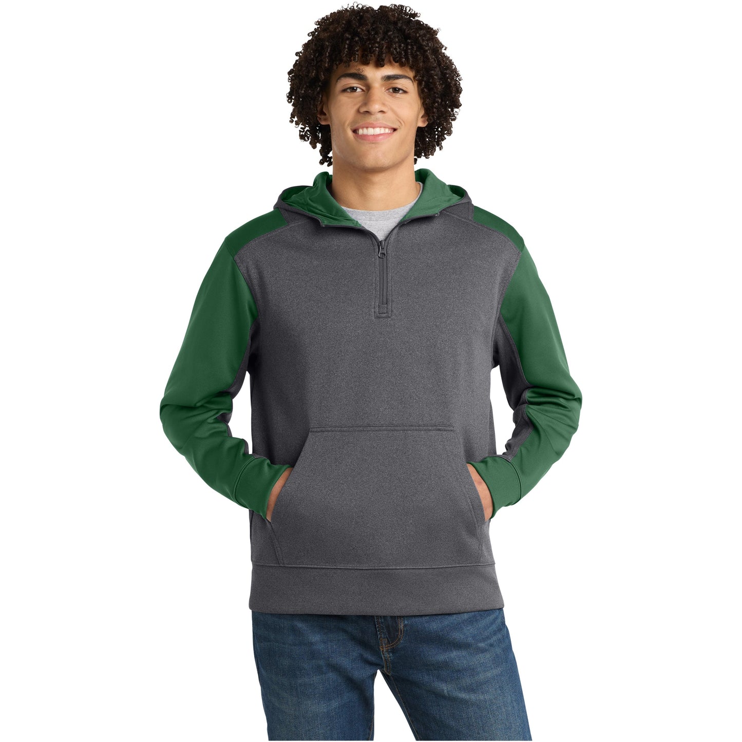 Graphite Heather/Forest Green