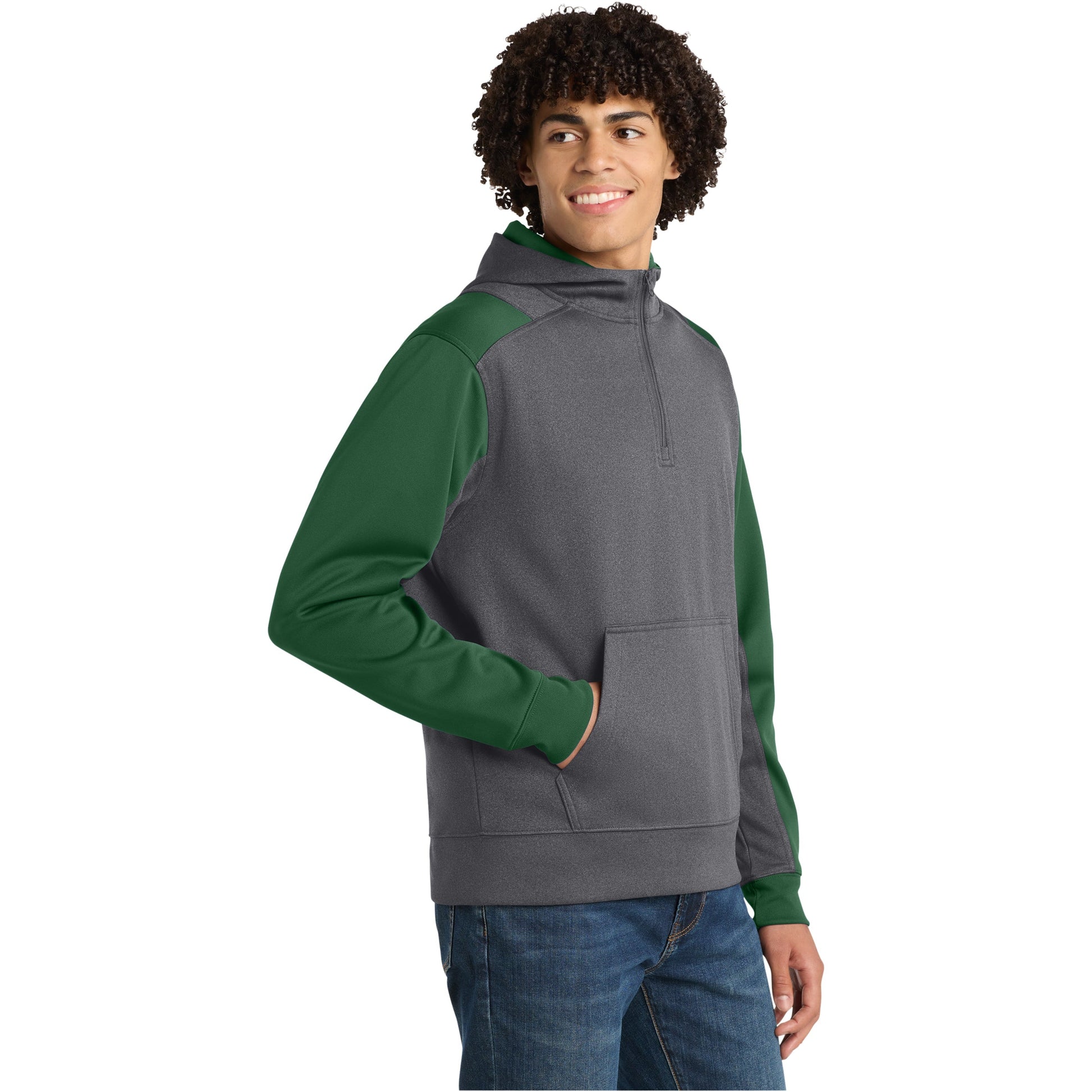 Graphite Heather/Forest Green