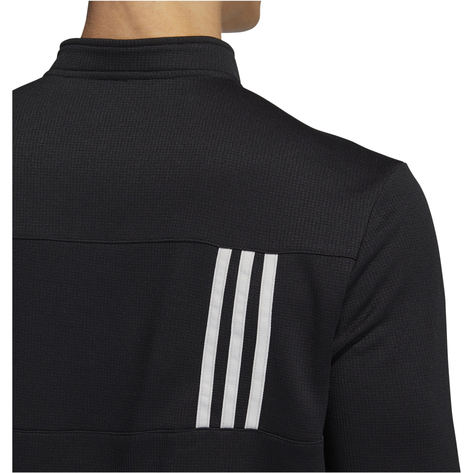 Adidas training three stripe half zip in discount black